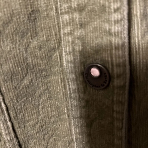 3 for $20 Women's Christopher & Banks Stretch Corduroy Blazer Jacket Green S - Picture 3 of 6